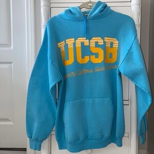 UCSB Lighter Blue Vintage Sweatshirt.  Rare Blue Color - Hard to Find.  Sz Lrg